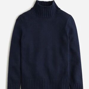 J.Crew Navy Turtleneck Cotton Sweater